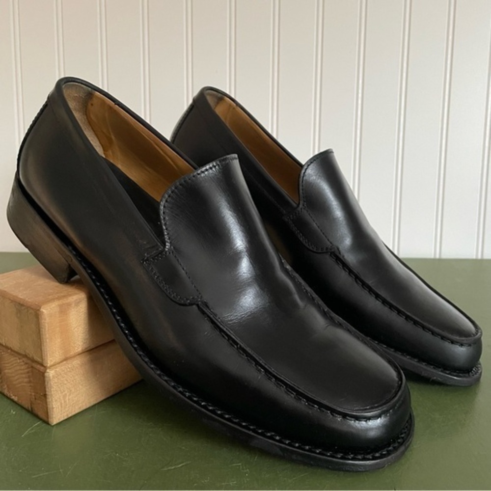 Varda NYC Unisex Luxury Hand Made Loafers in Black Leather *Italy*